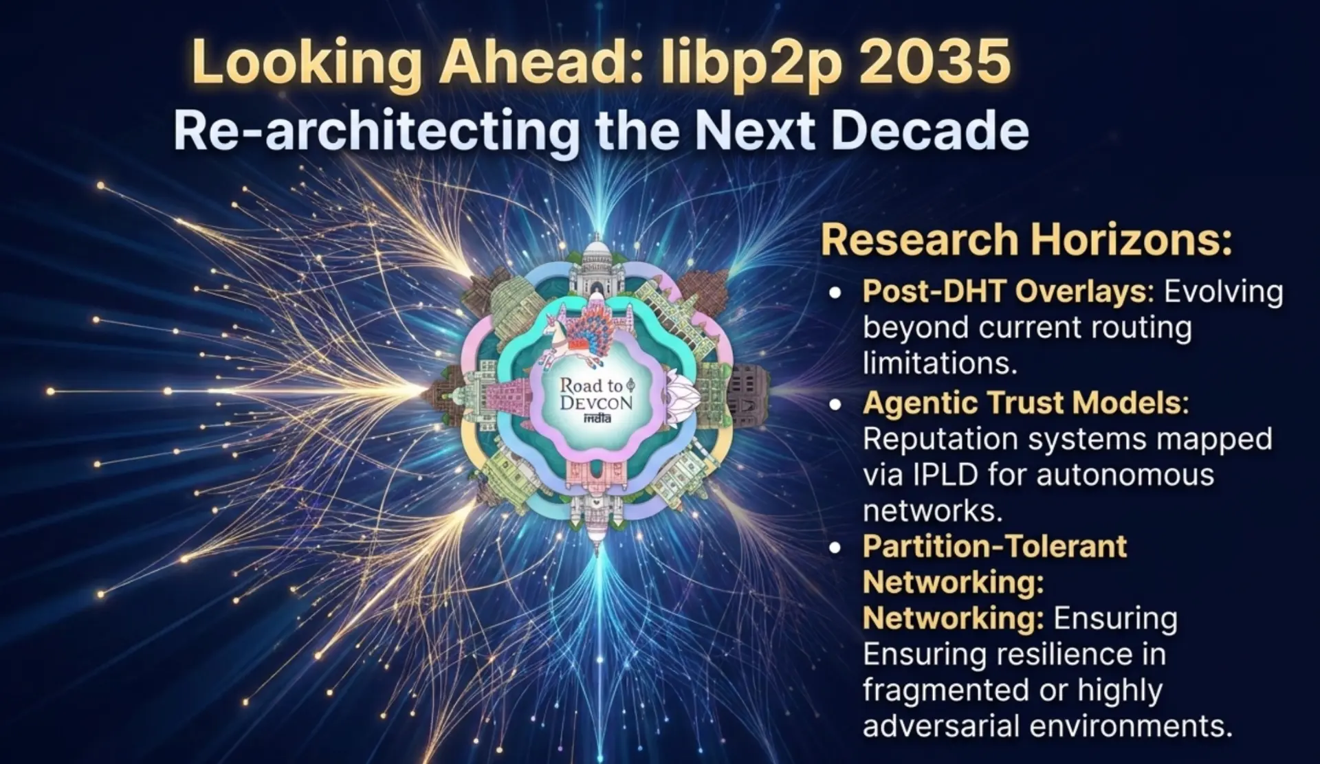 Looking ahead to libp2p 2035: post-DHT overlays, agentic trust models, partition-tolerant networking